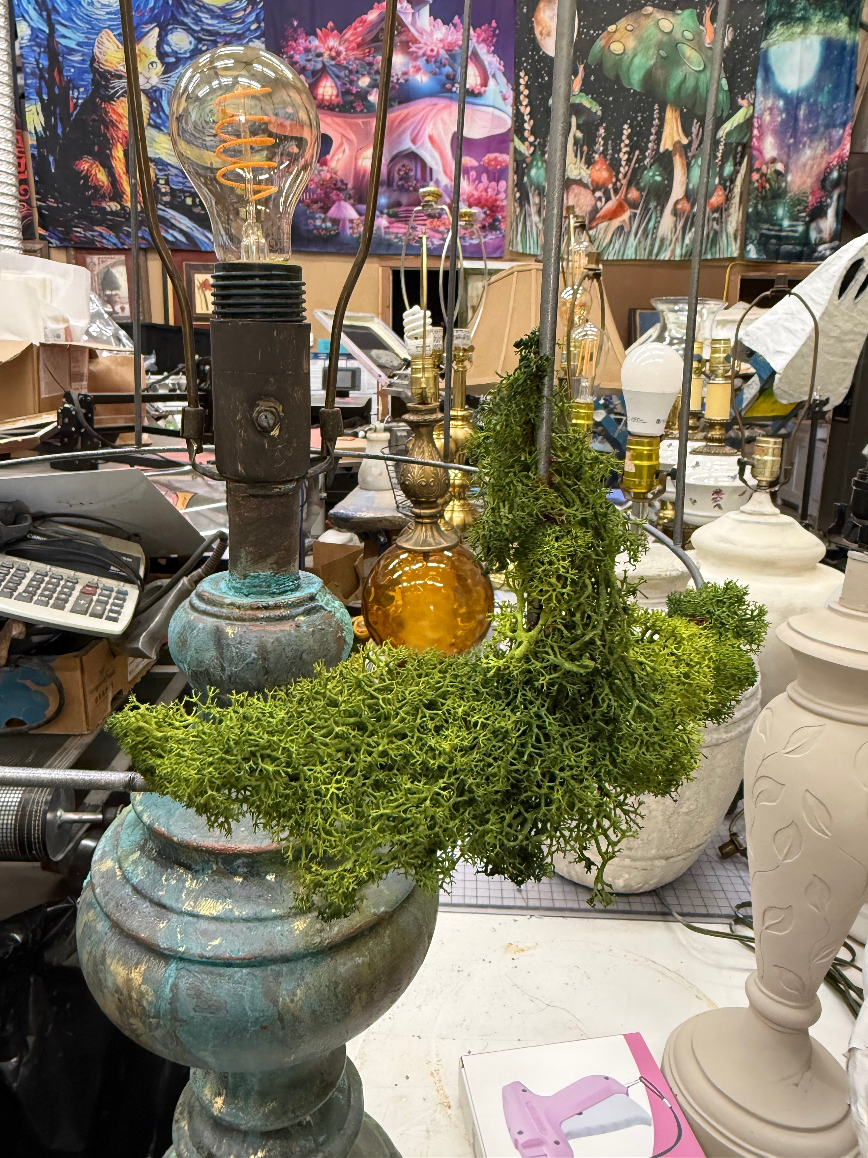 Antiqued Verdigris Urn Table Lamp
Hand-Finished Patina | One of a Kind