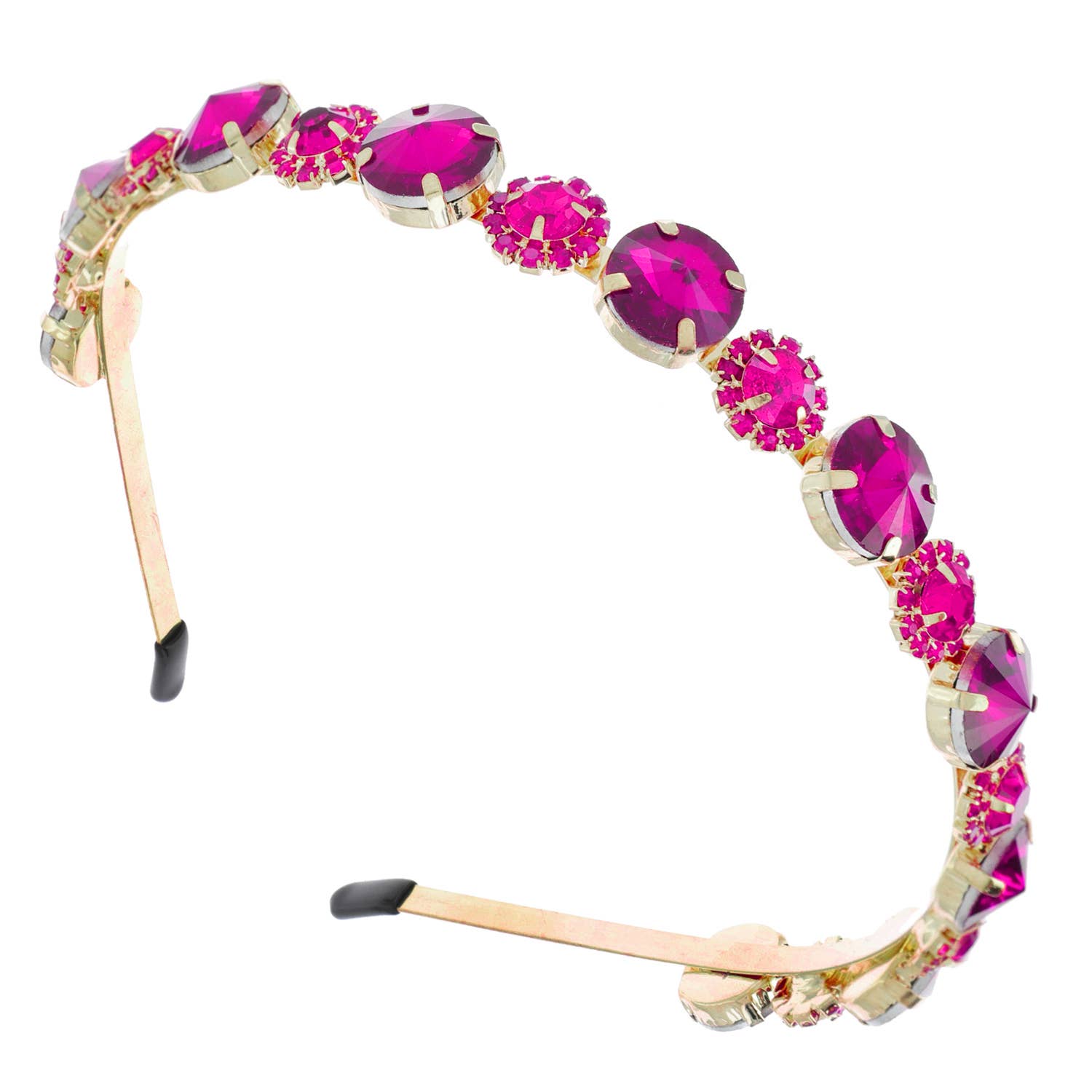 Varied Baroque Rhinestone Crystal Bejeweled Metal Headband