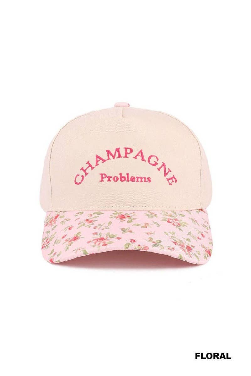 Champagne Problems Two Tone Canvas Cotton Cap