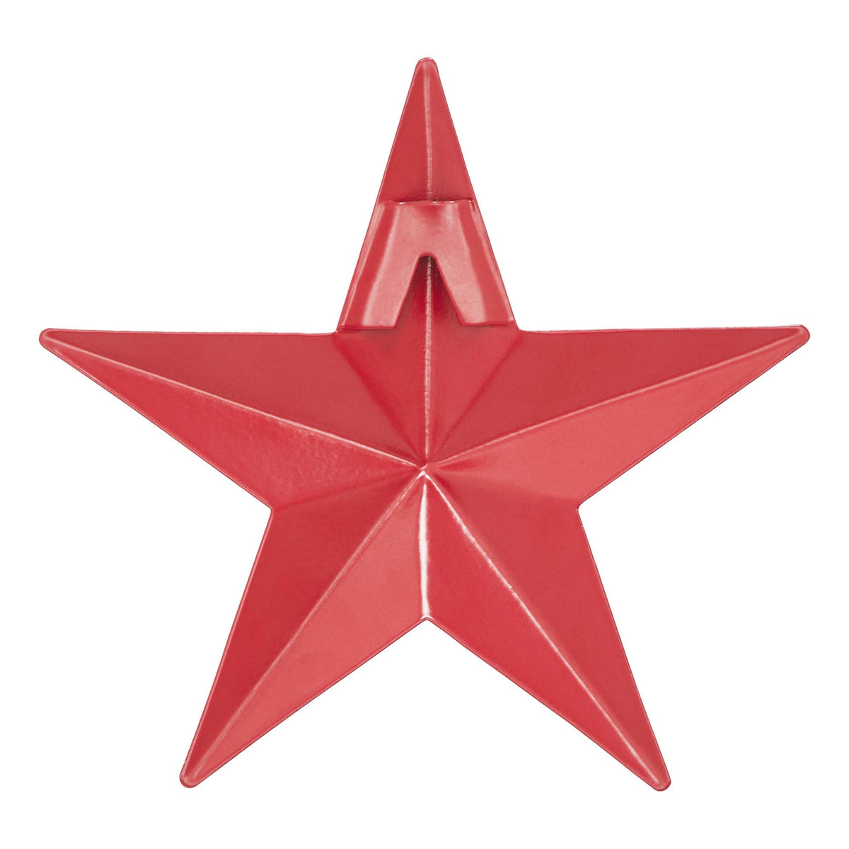 Metal Star Barn Red Distressed 4x4
