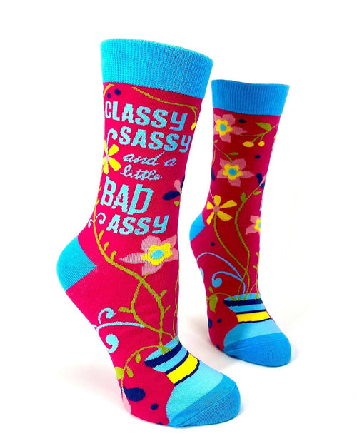 8614. Classy Sassy and a Little Bad Assy Women's Crew Socks