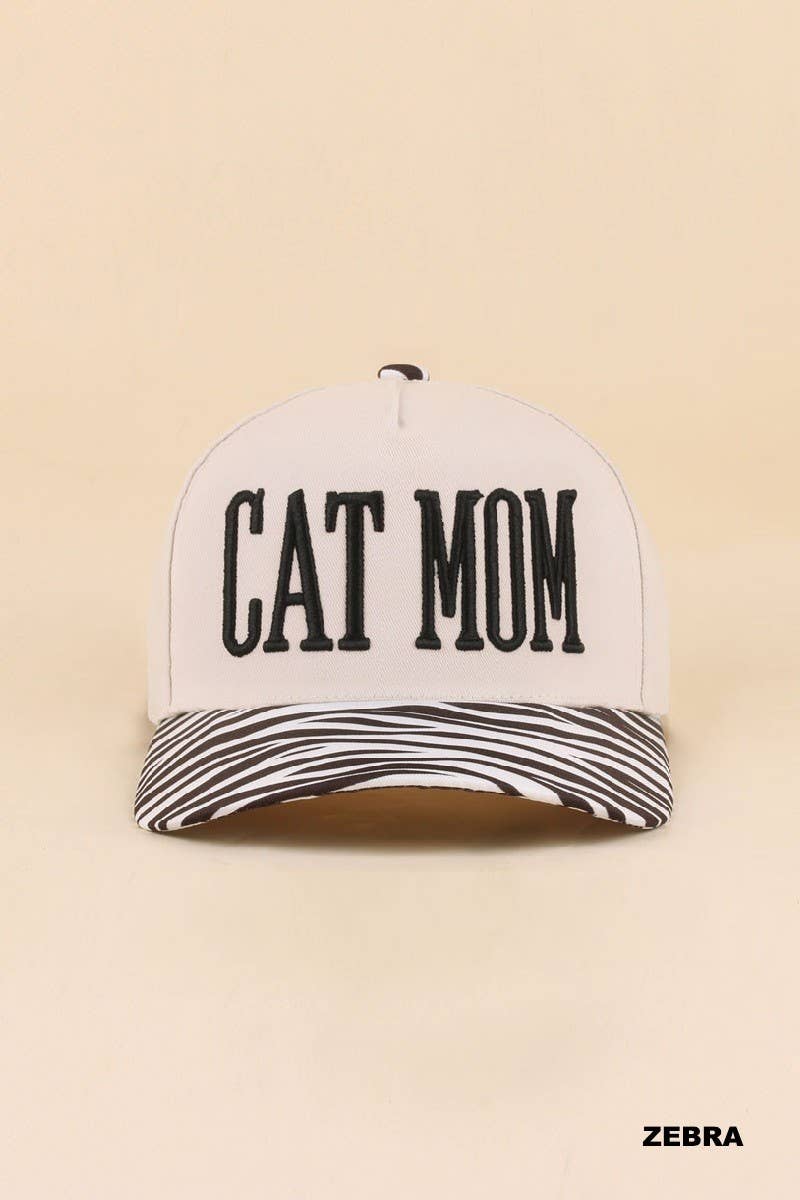 Cat Mom Two Tone Snapback Hat