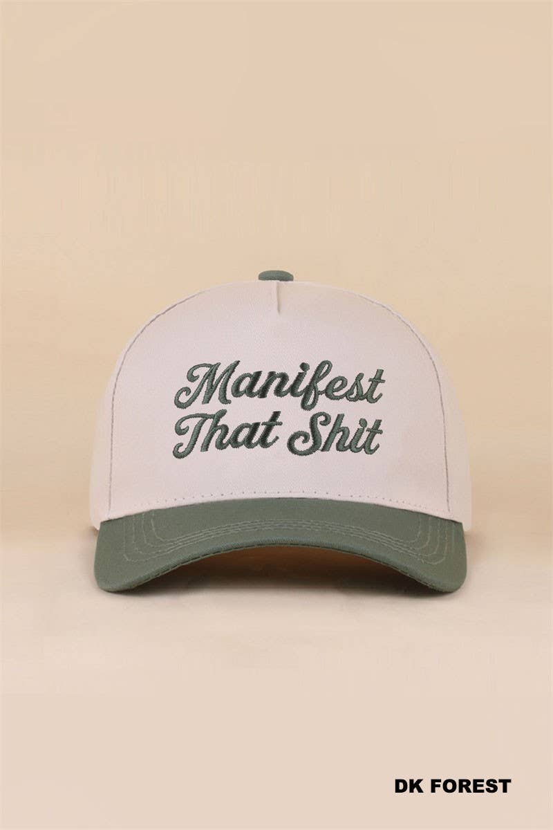 Manifest That Shit Two Tone Snapback Hat