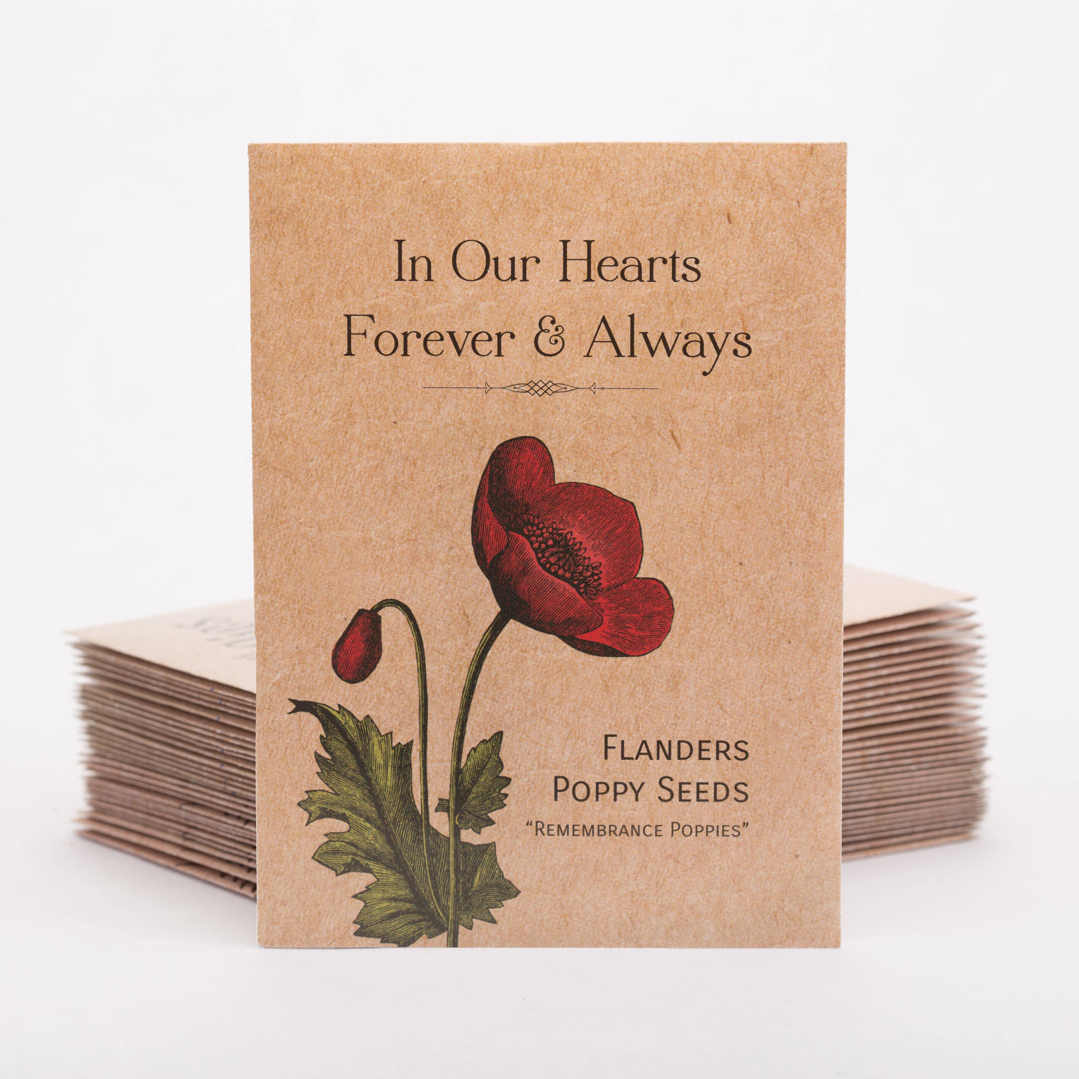 2215. In Our Hearts Remembrance Memorial - Flanders Poppy