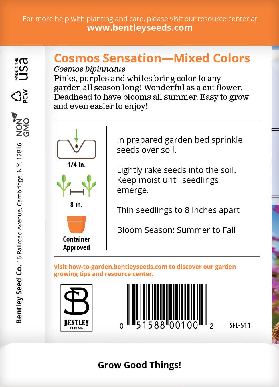 2214. Cosmos, Sensation Seed Packets