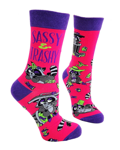 8623. Sassy and Trashy Women's Crew Socks