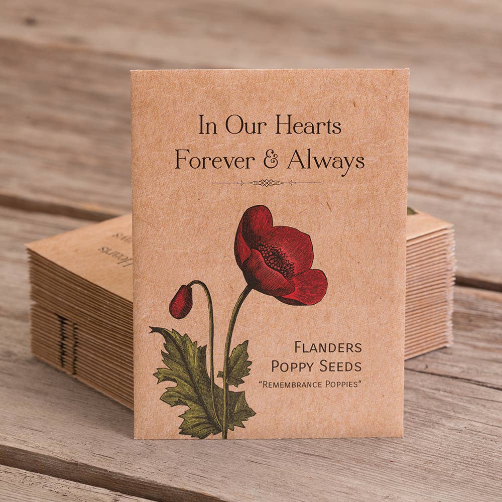 2215. In Our Hearts Remembrance Memorial - Flanders Poppy