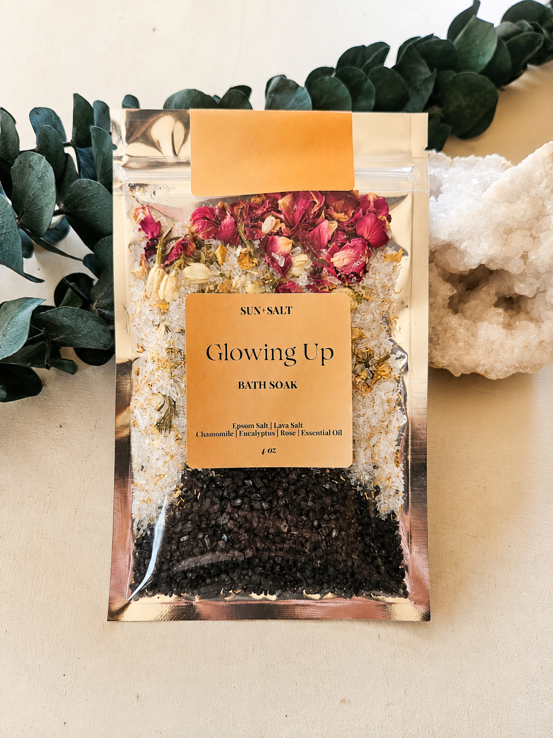 Glowing Up Bath Salt - Bath Soak - Single Use