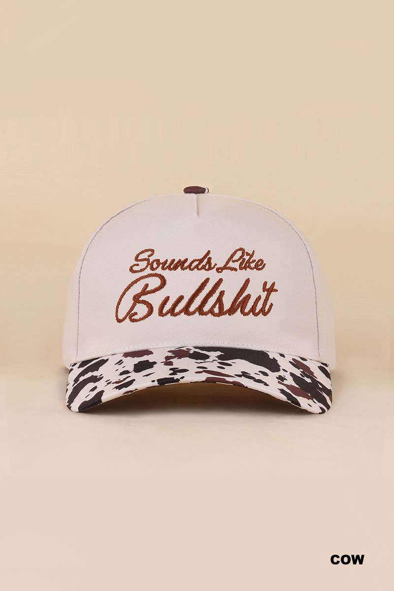 Sounds Like Bullshit Two Tone Canvas Cotton Cap