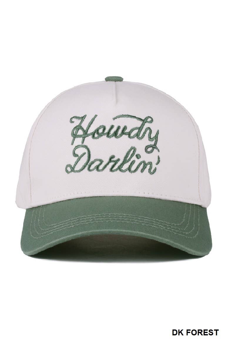 Howdy Darlin Two-tone Canvas Cotton Cap