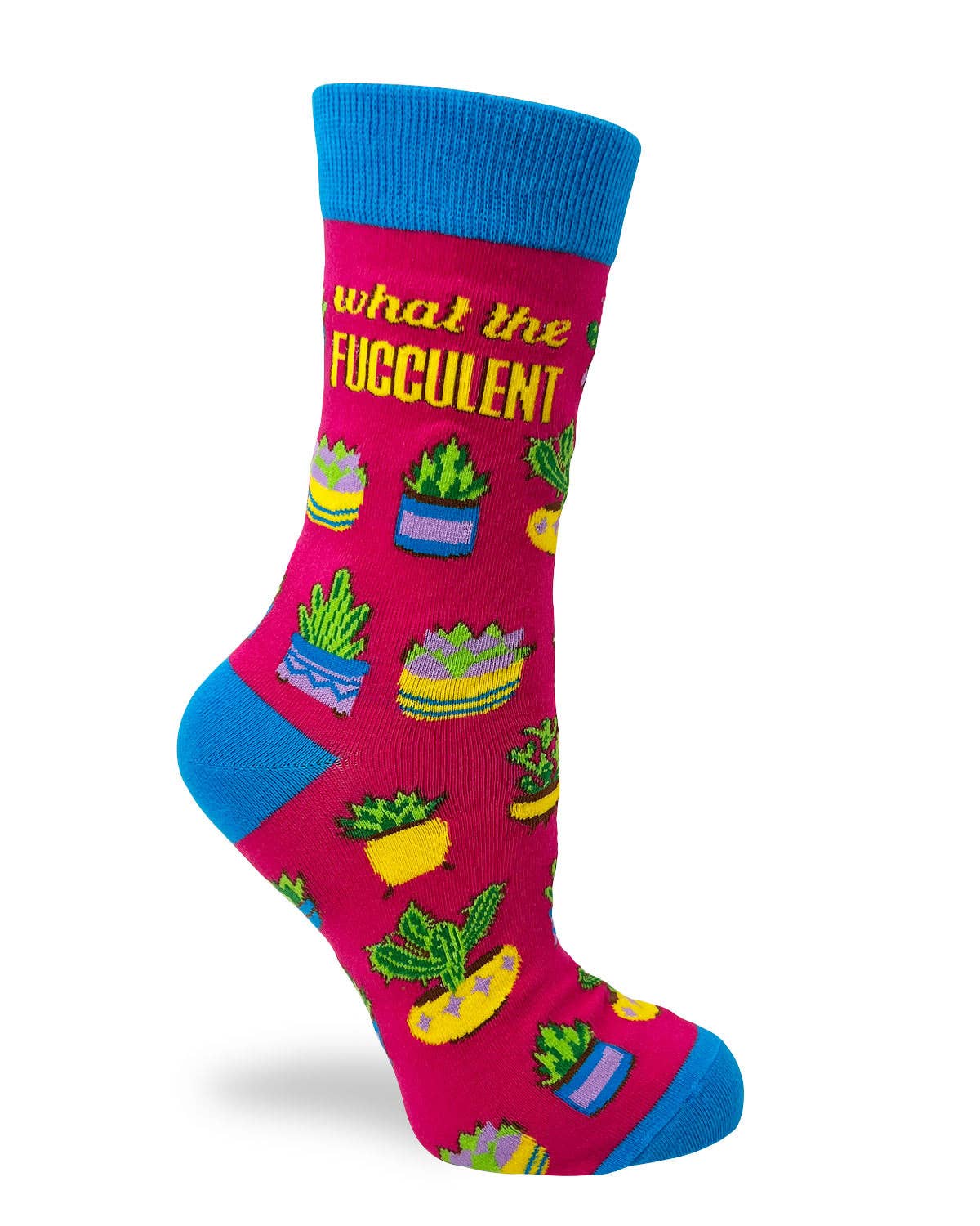8607. What The Fucculent Women's Crew Socks