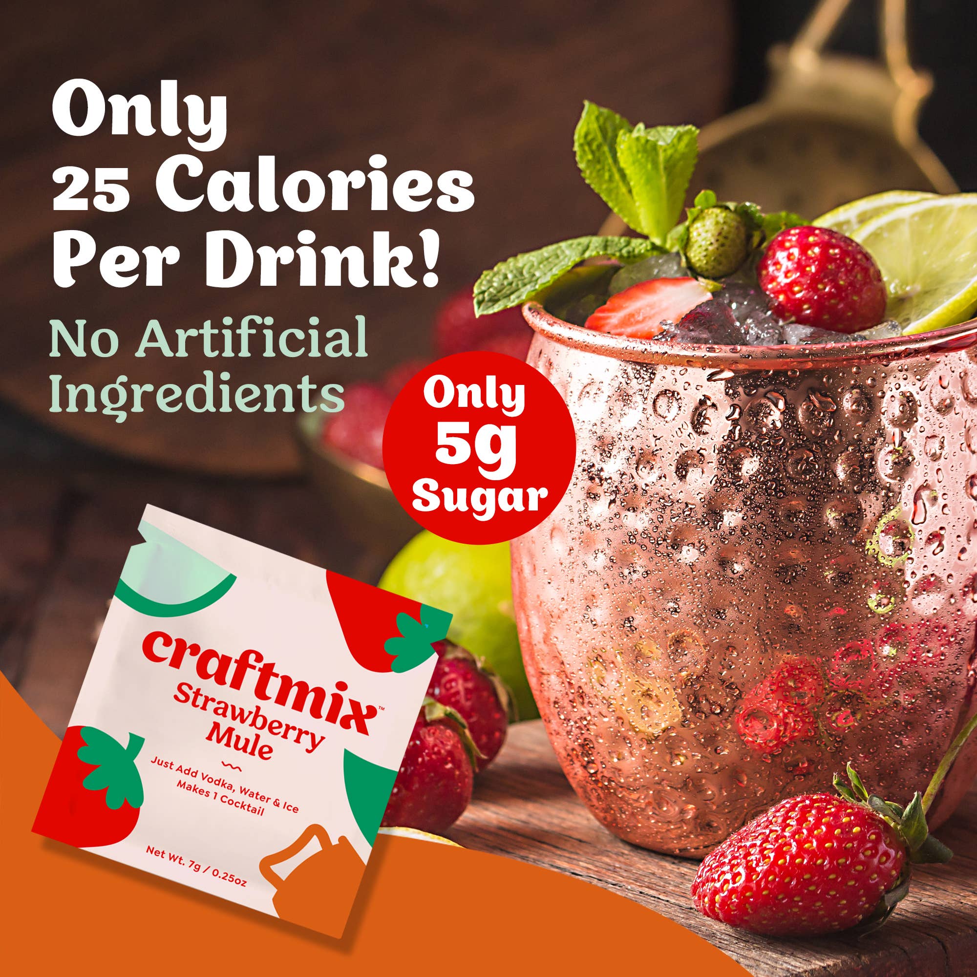 8557. Strawberry Mule Cocktail / Mocktail Mixer