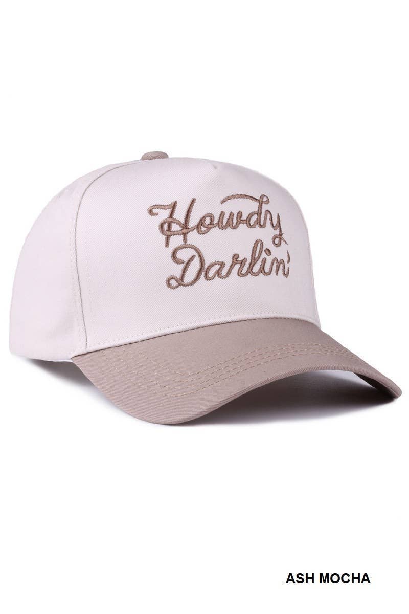 Howdy Darlin Two-tone Canvas Cotton Cap