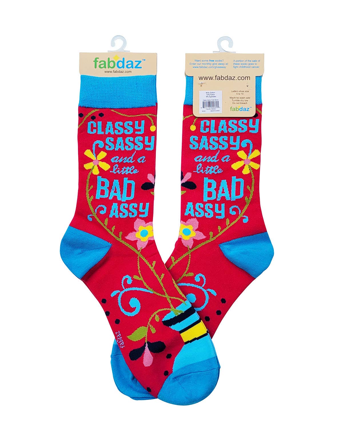 8614. Classy Sassy and a Little Bad Assy Women's Crew Socks