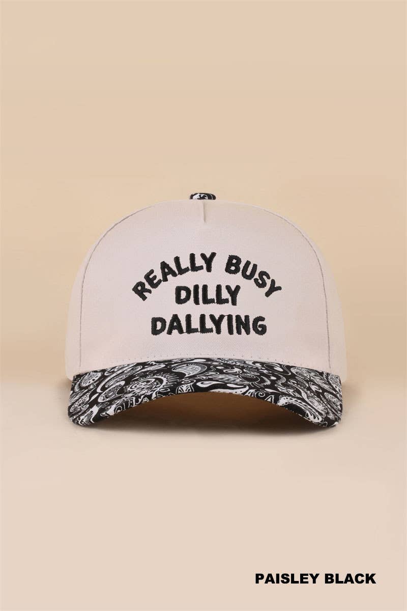 Really Busy Dilly Dallying Two Tone Snapback Hat