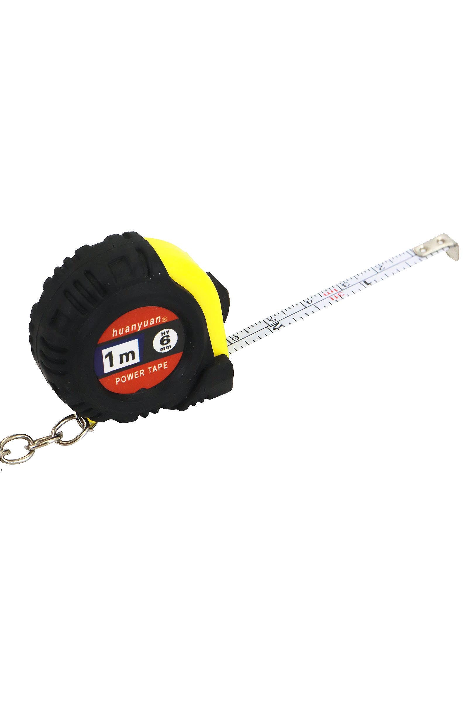6306. Mini Heavy-Duty Rubber Coated Measuring Tape Keychain