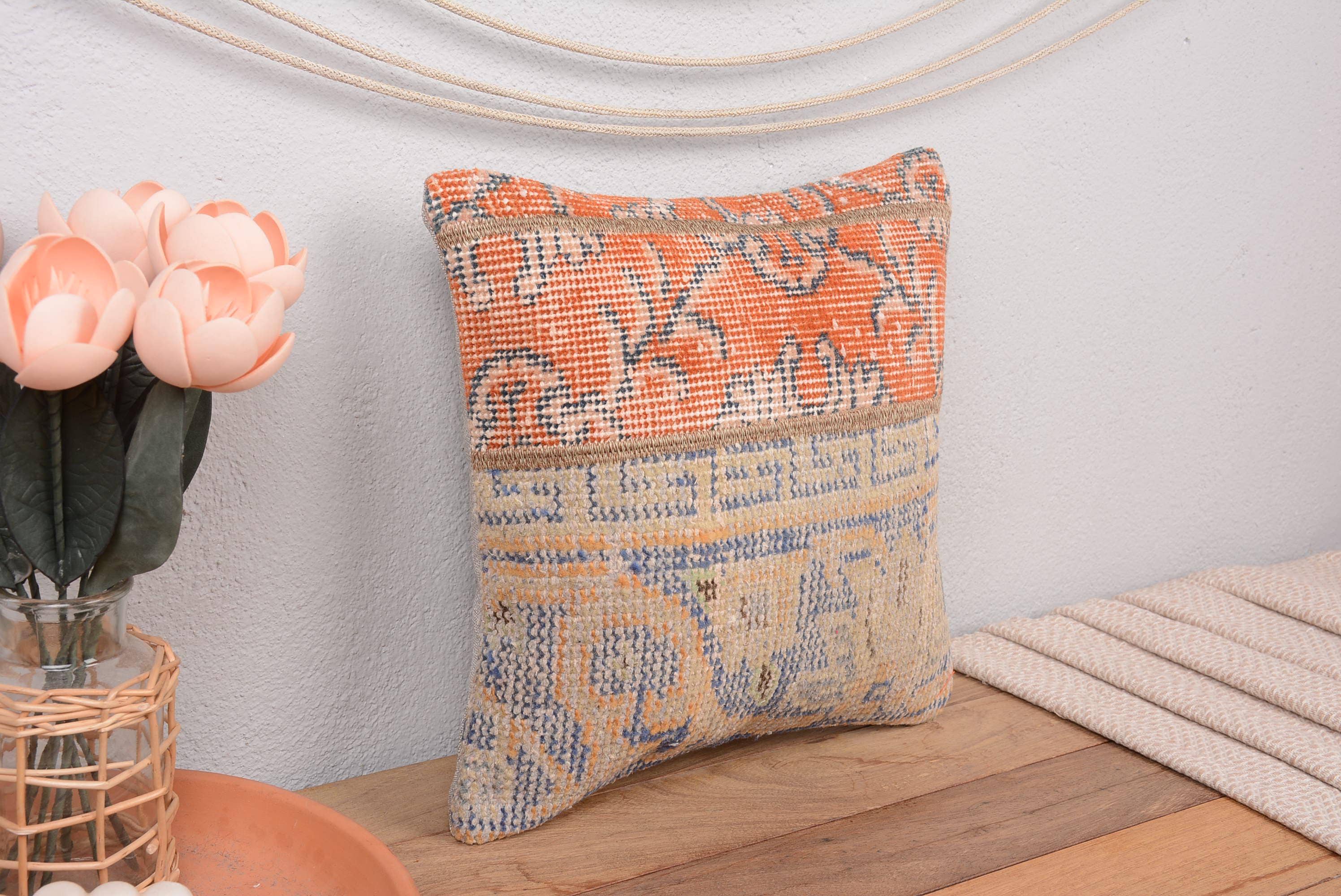 Turkish Kilim Boho Patchwork Pillow Sham Cover 14x14