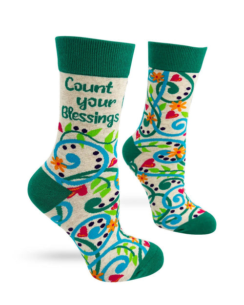 8602. Count Your Blessings Women's Crew Socks