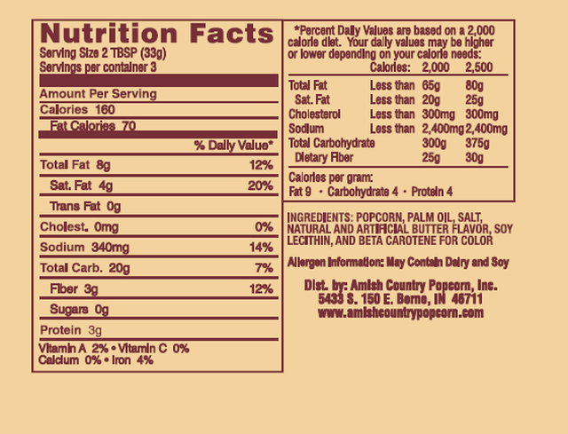 3pk Microwave Butter Ladyfinger Popcorn