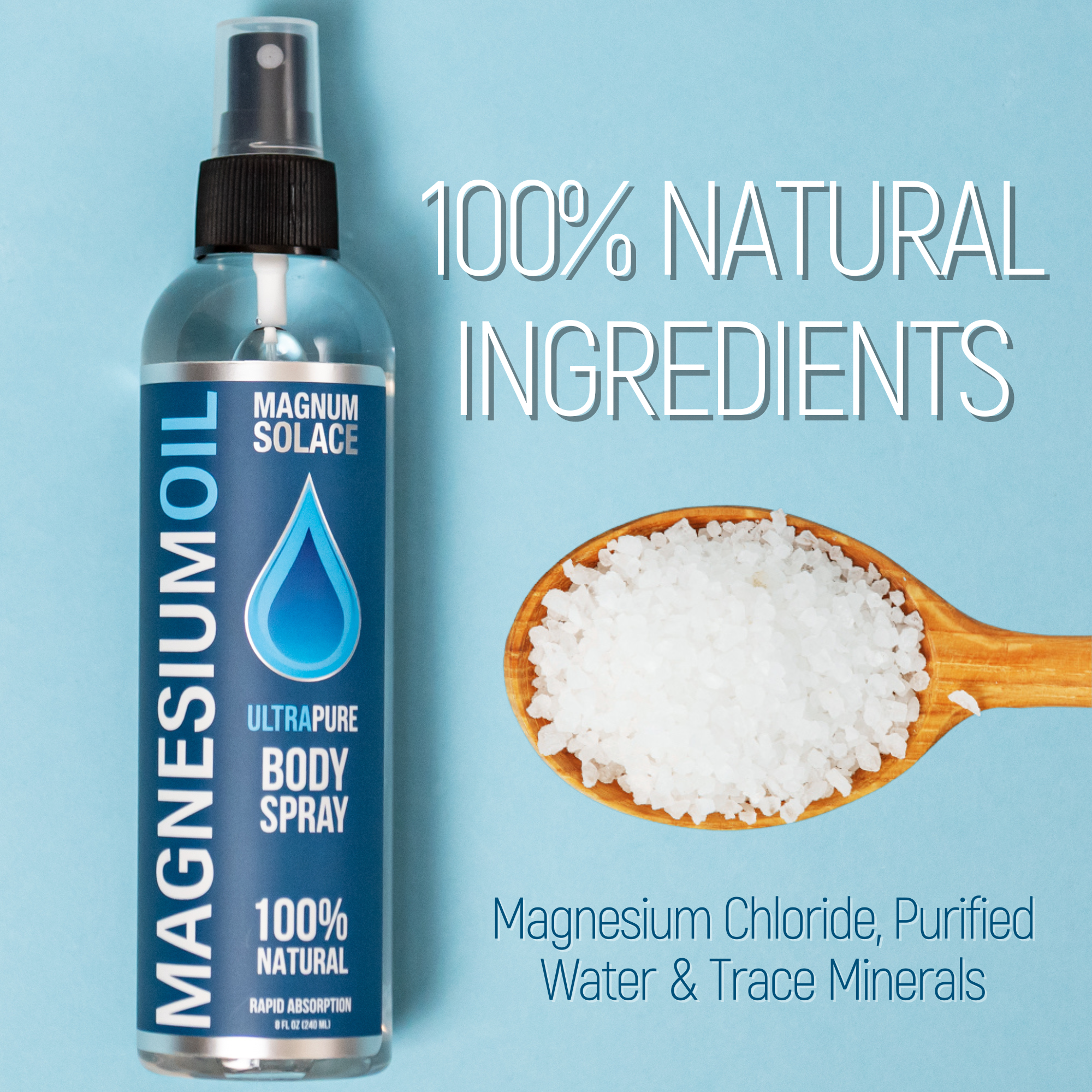 7425. Magnesium Oil Spray for Restless Legs, Sleep, Muscle Relief