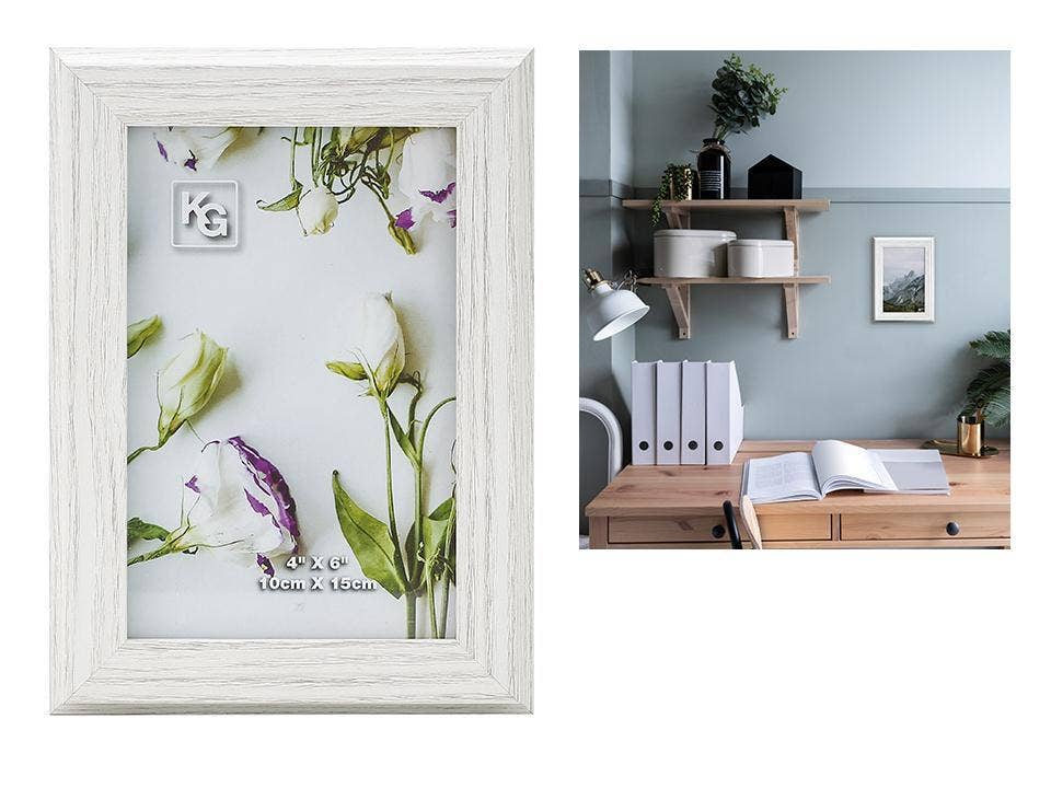 Kiera Grace Winsor Picture Frame WEATHERED WHITE WOOD EFFECT