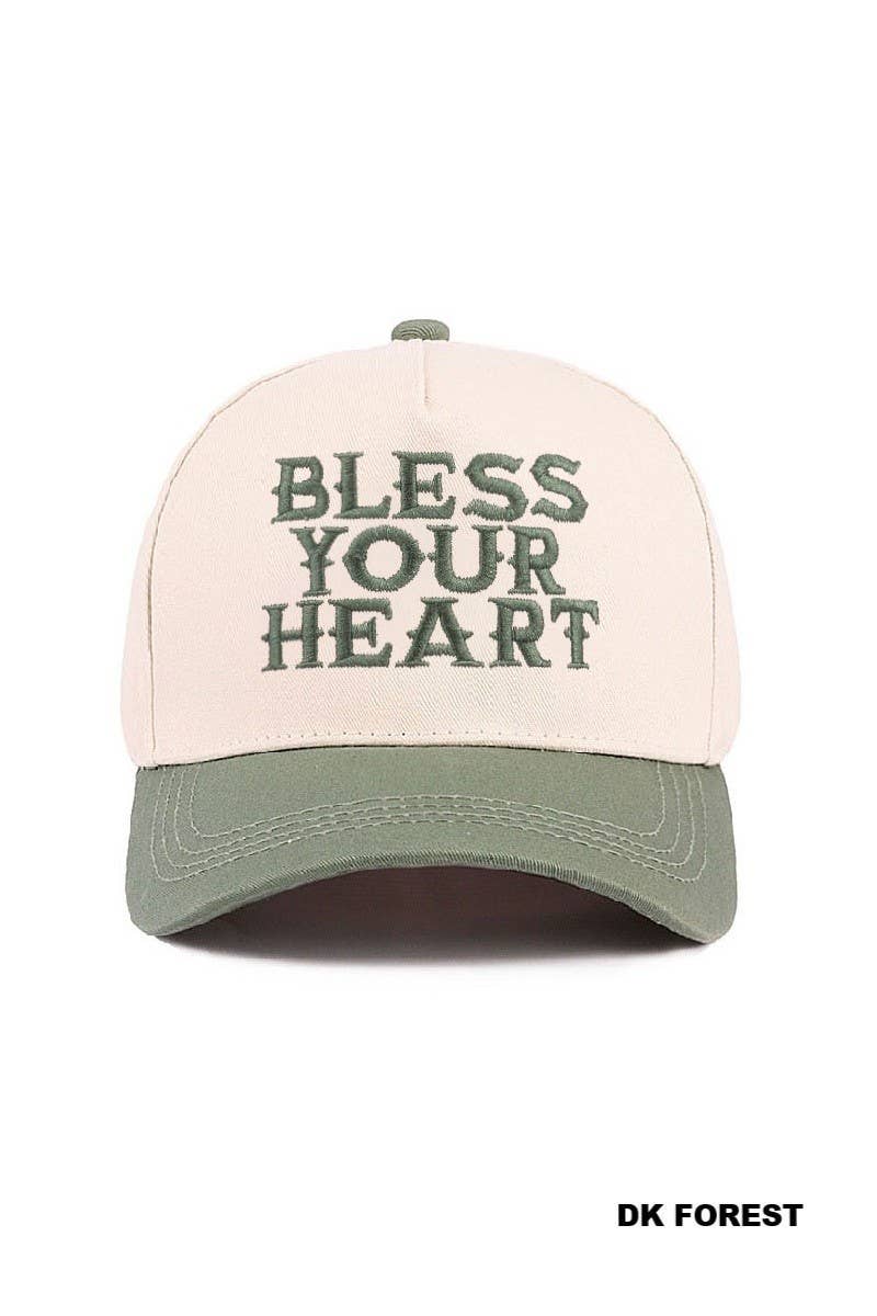 Bless Your Heart Two Tone Canvas Cotton Cap