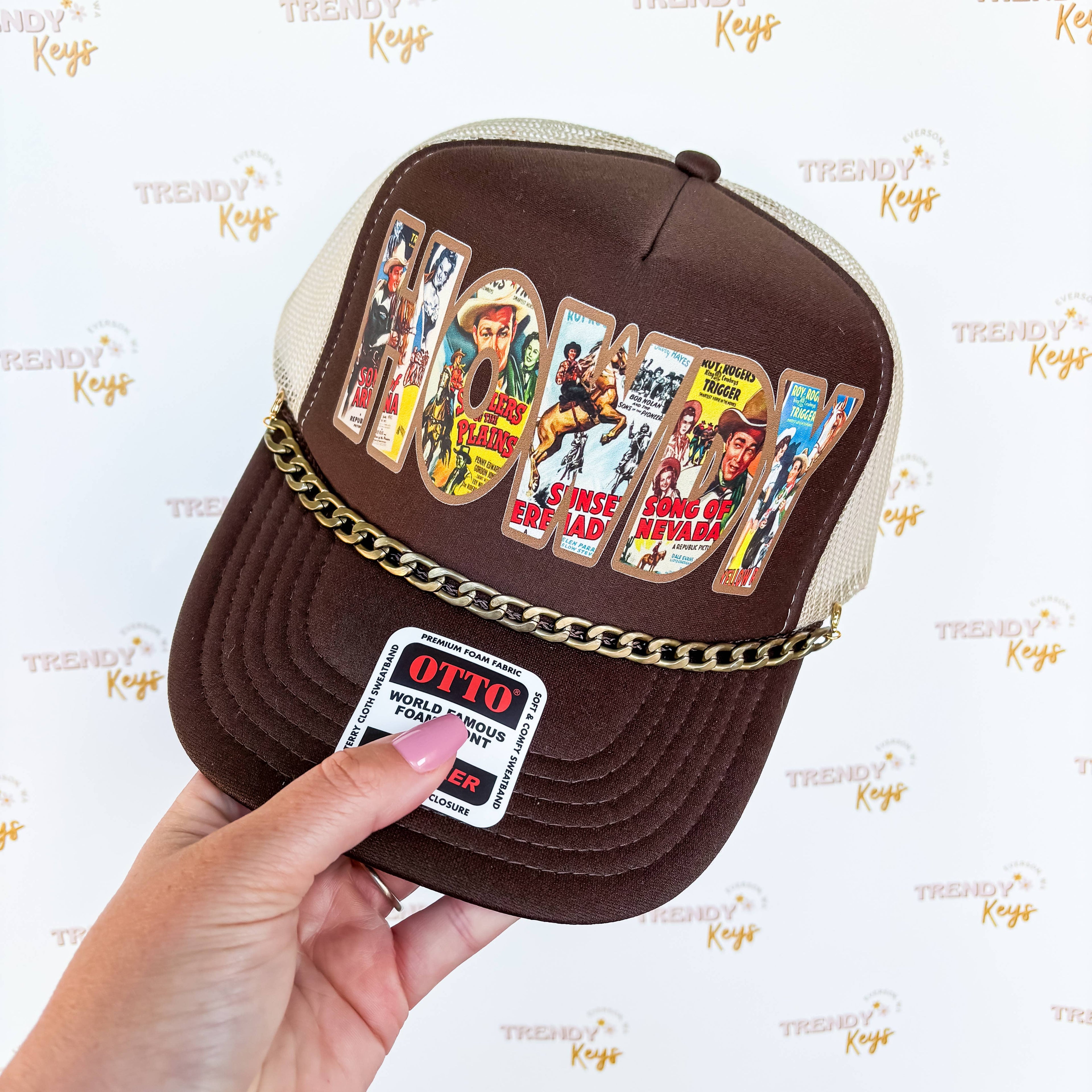 5011. Vintage Cowboy Howdy Premade Trucker Hat
