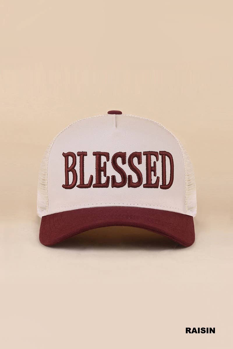 Blessed Two Tone Mesh Snapback Hat
