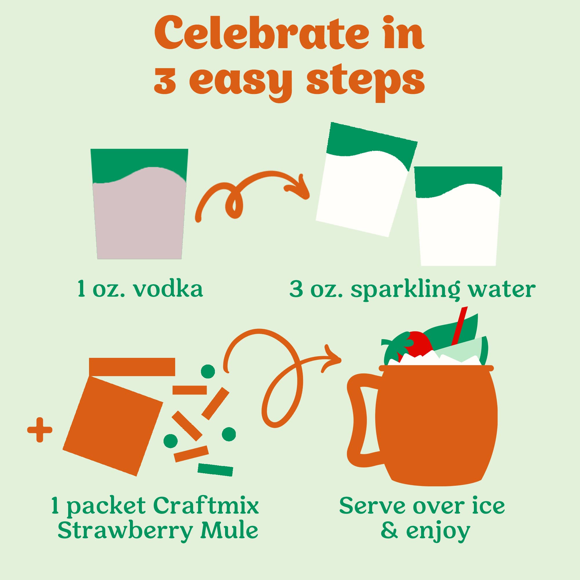 8557. Strawberry Mule Cocktail / Mocktail Mixer