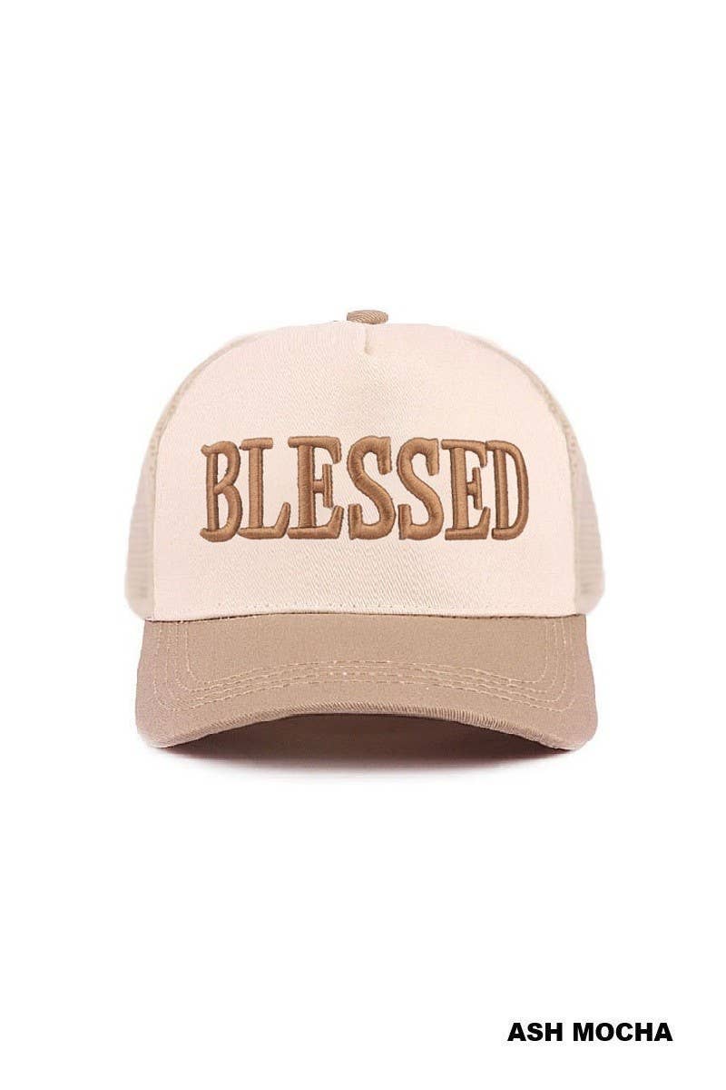 Blessed Two Tone Mesh Snapback Hat