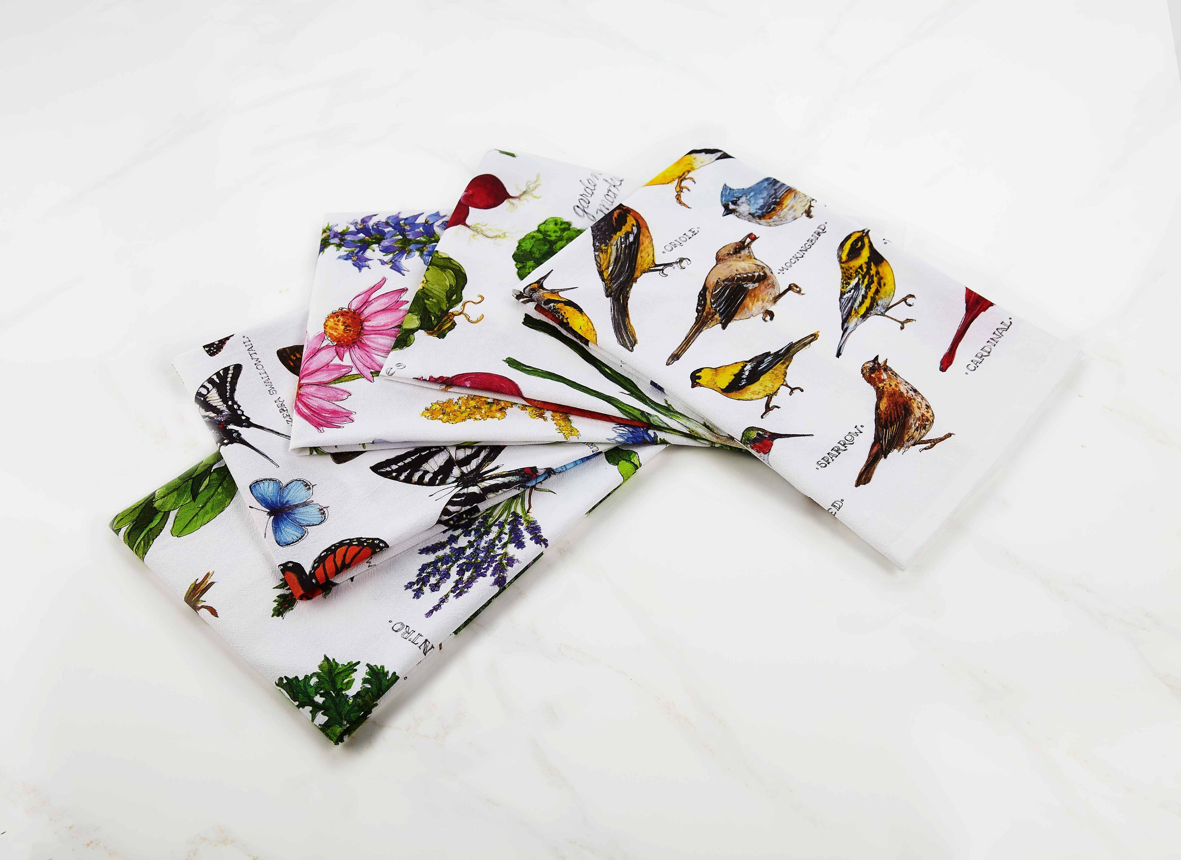 7656. Field Guide Wildflower Printed Kitchen Towel - Sally Eckman Roberts