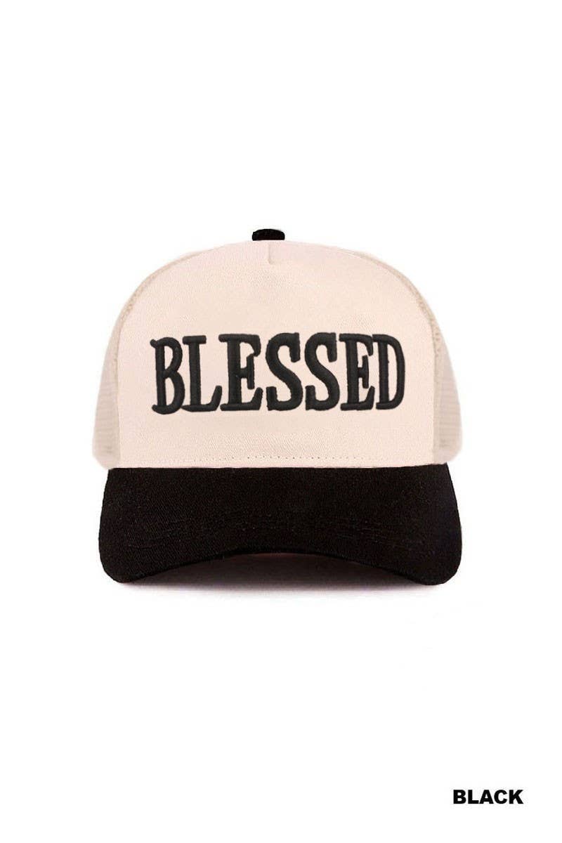 Blessed Two Tone Mesh Snapback Hat