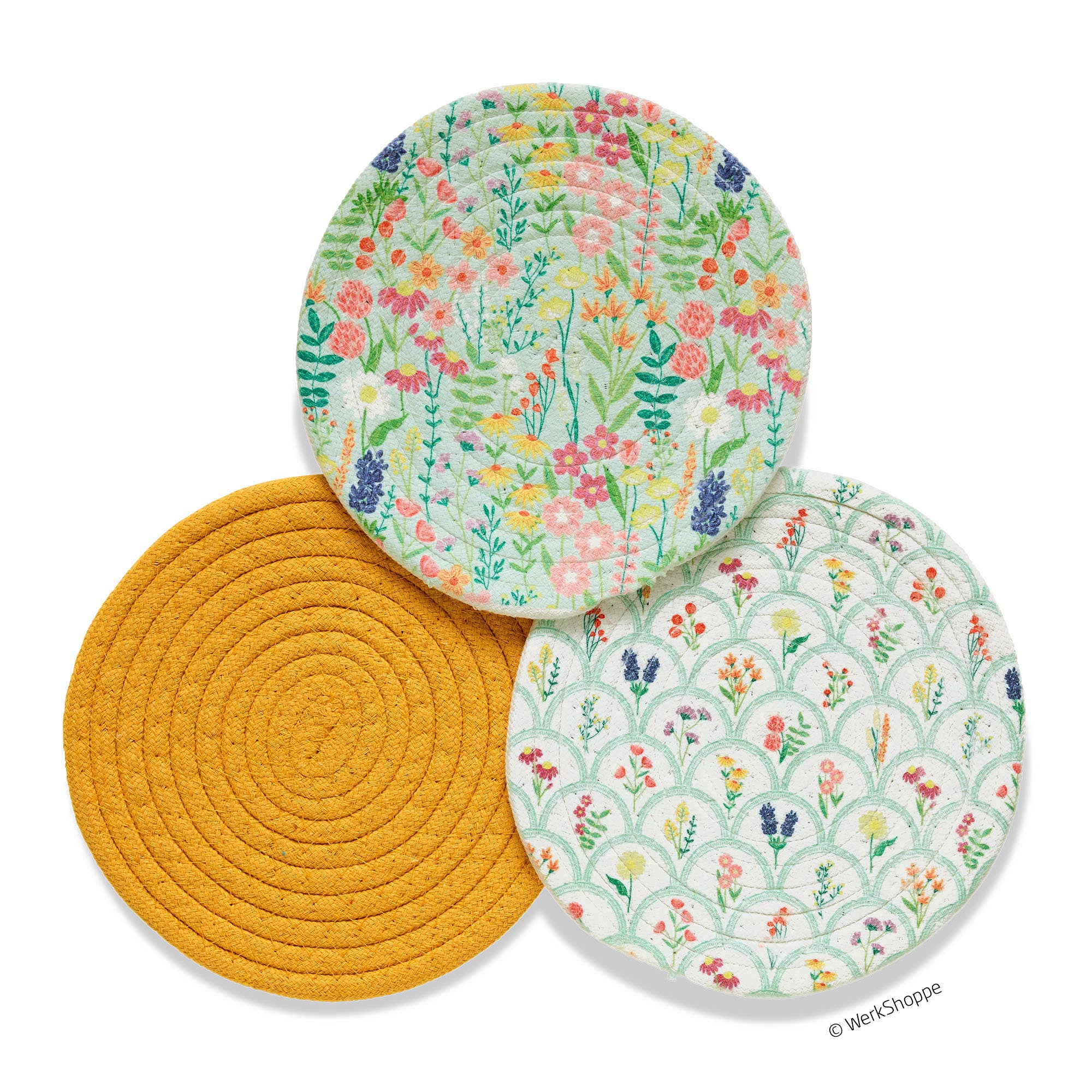 Wildflowers Cotton Kitchen Trivets, Spring Decor and Gift