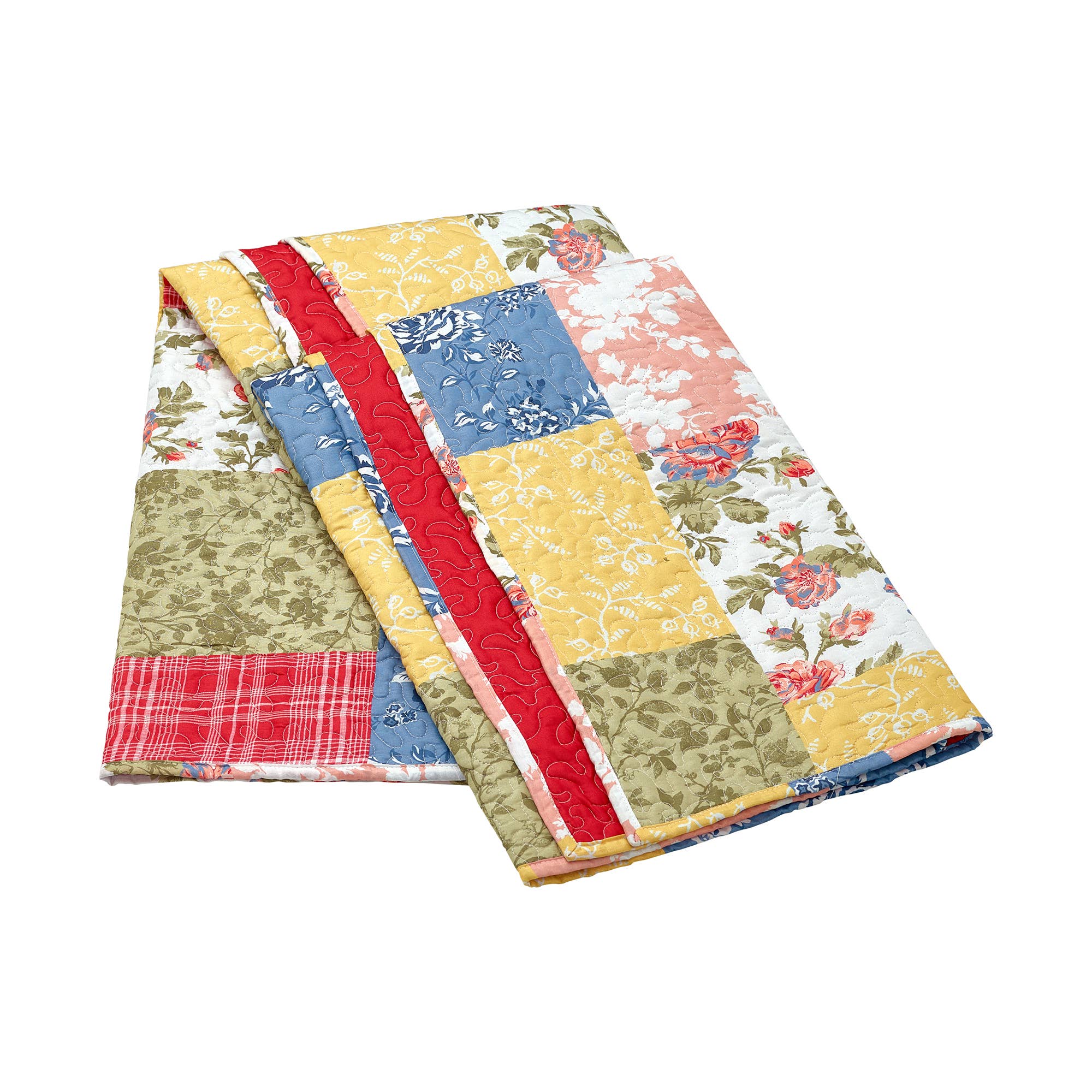 7650. Farmhouse Floral Throw