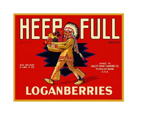 MS121 Crate Label Vintage Style Metal Wall Deco Loganberries