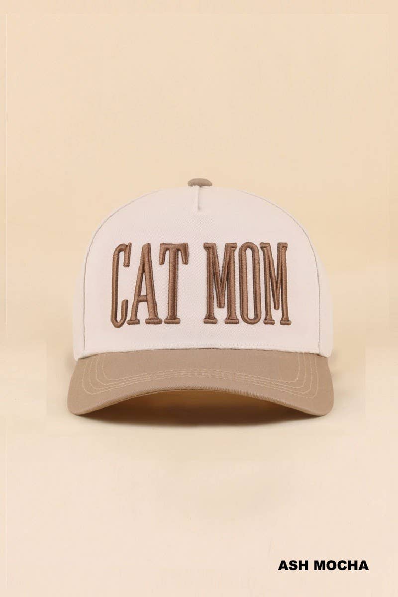 Cat Mom Two Tone Snapback Hat