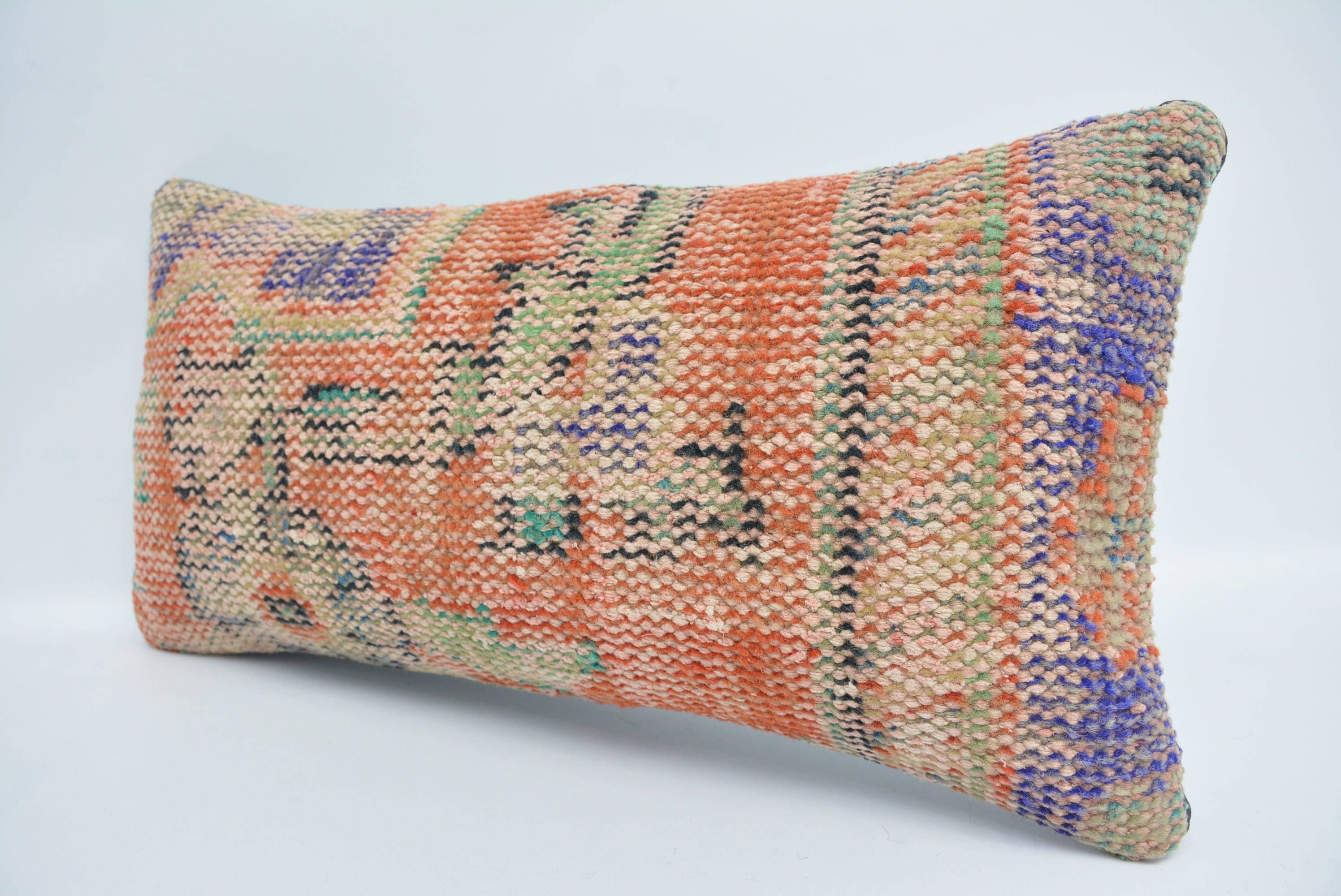 Turkish Kilim Throw Pillow Cases 12x24 Rug Decor Cushion