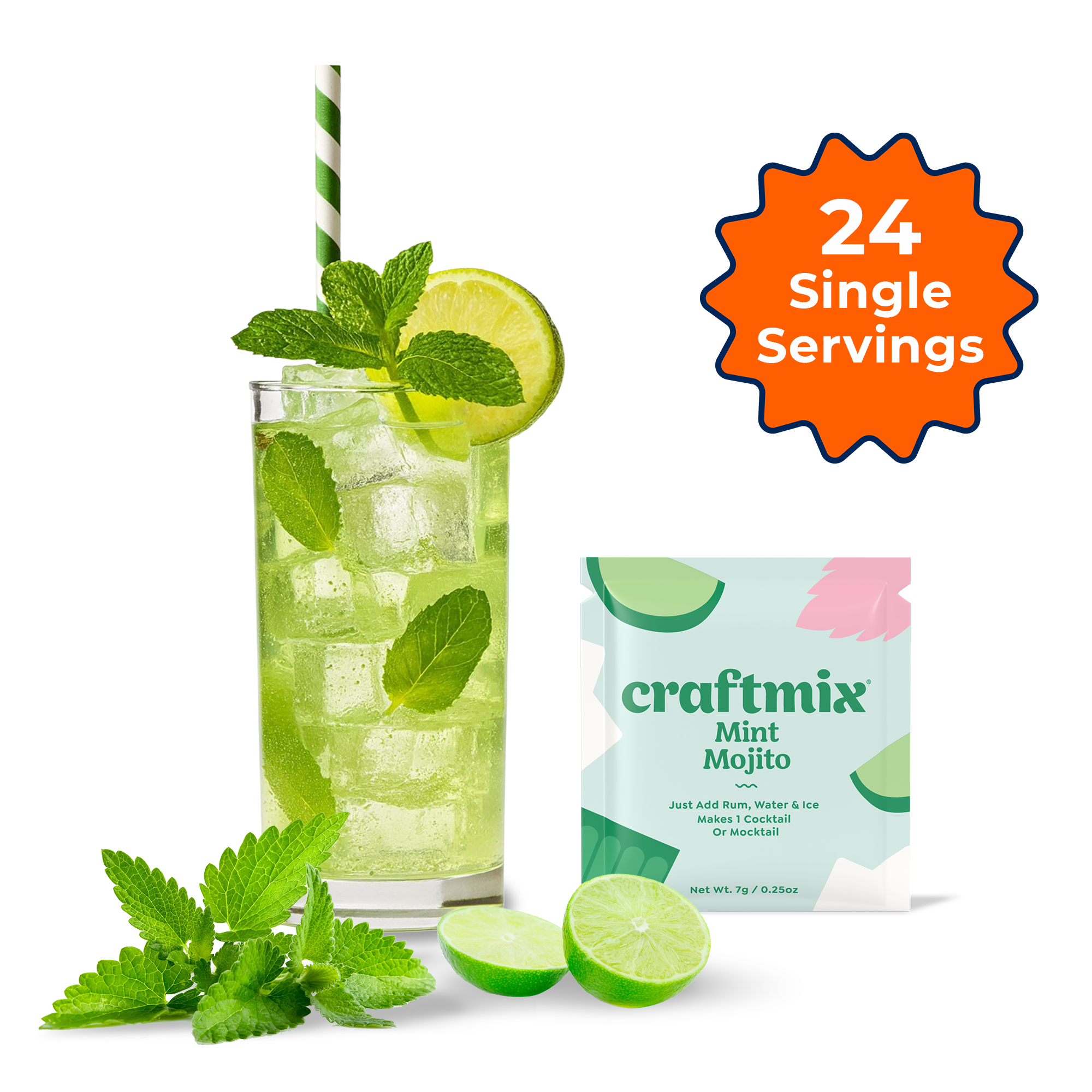 8560. Mint Mojito Cocktail Mixer - Single Packets