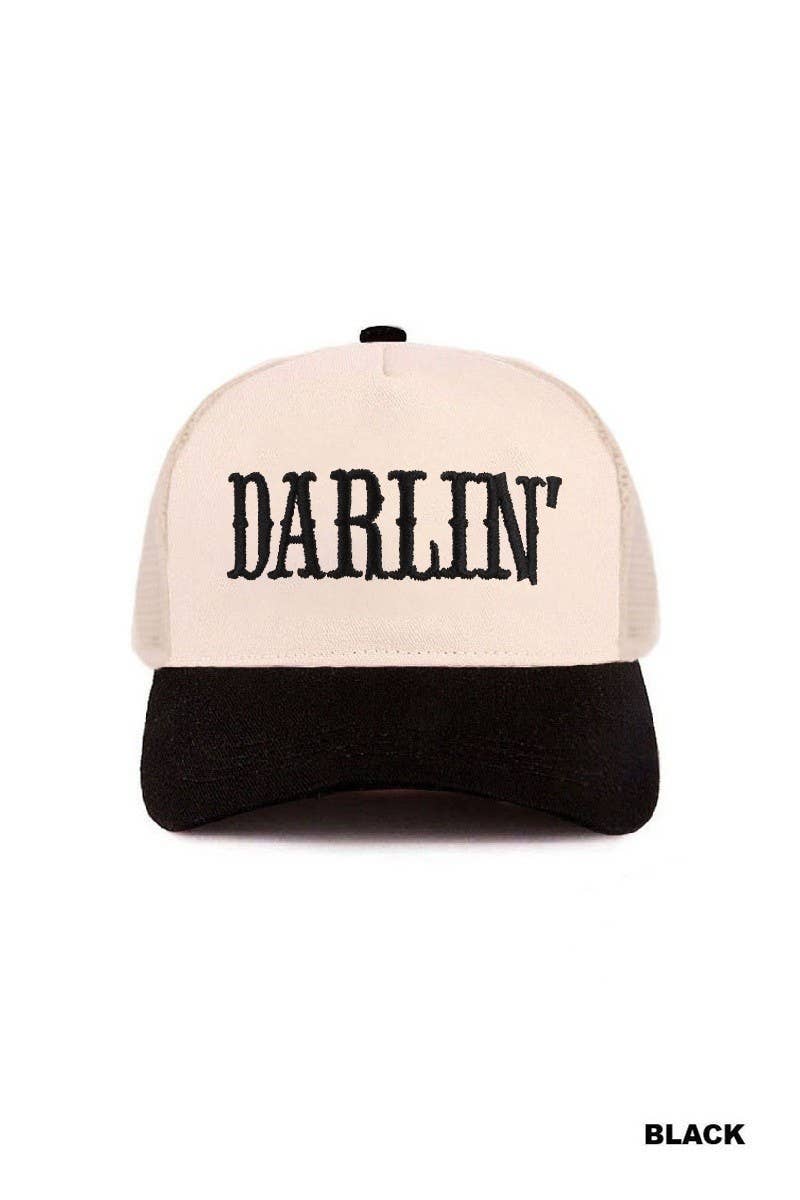 Darlin Two Tone Mesh Snapback Hat