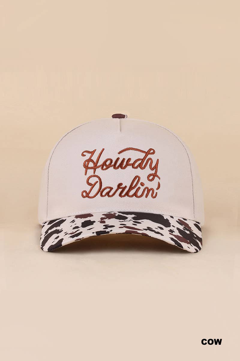 Howdy Darlin Two-tone Canvas Cotton Cap