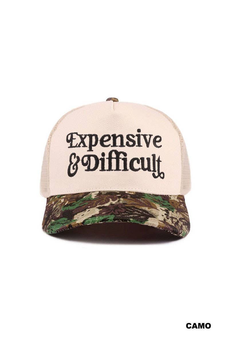Expensive And Difficult Two Tone Mesh Snapback Hat