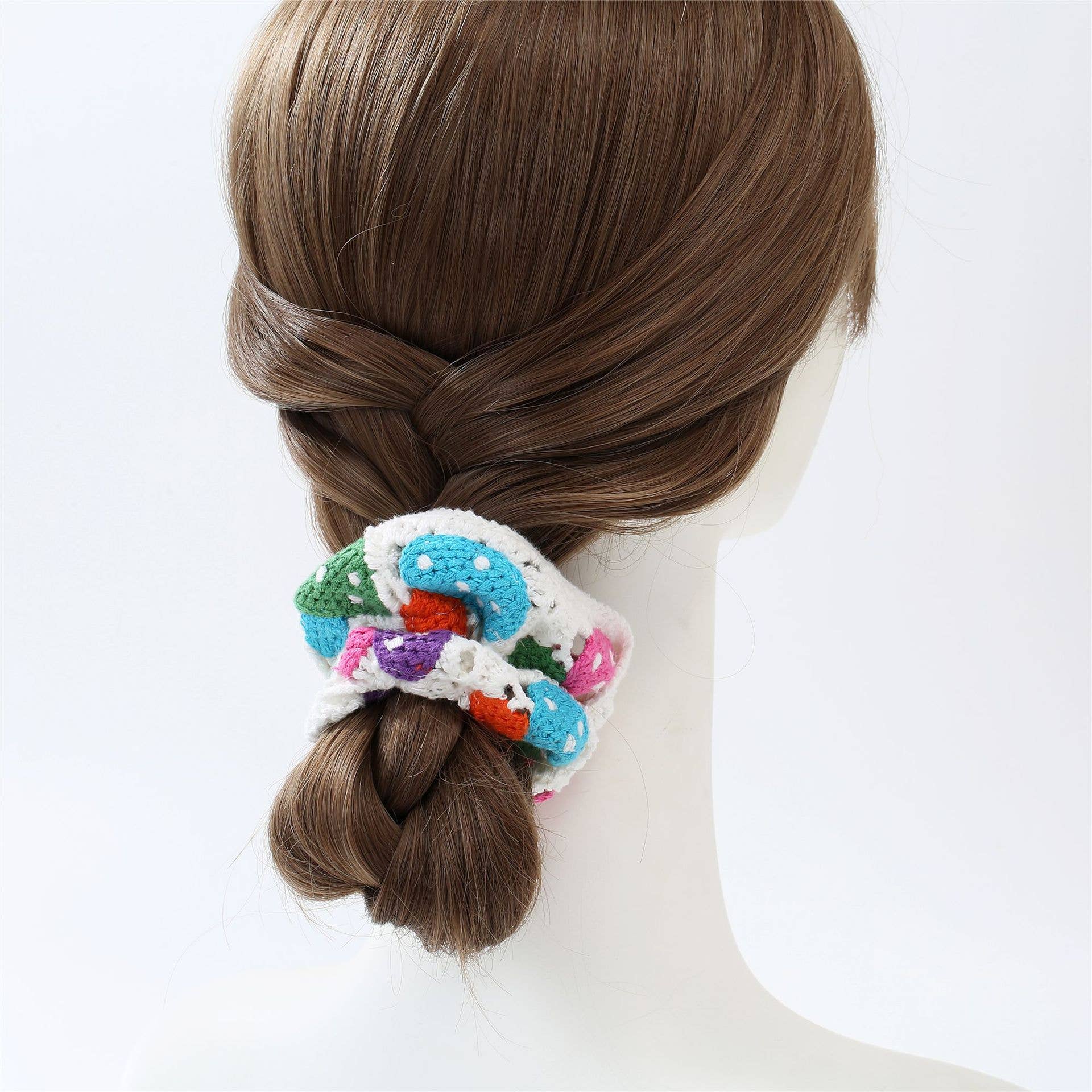 Bohemian Hand-knitted Crochet Flower & Fruit Hair Tie