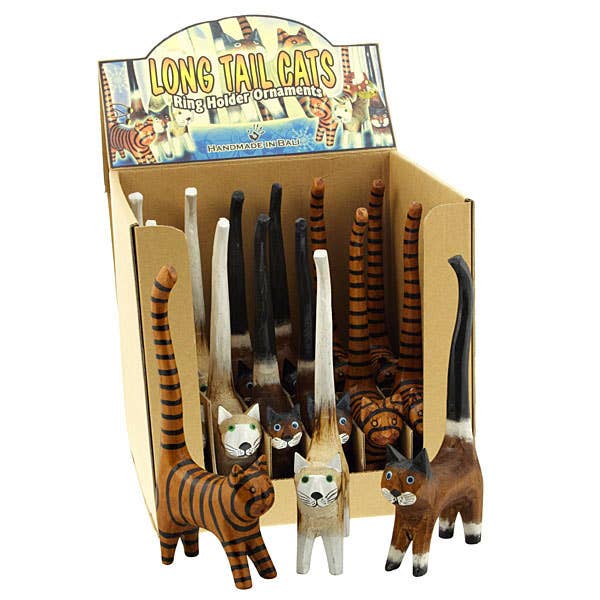 CRD028A - Long Tail Cat Accent And Ring Holder