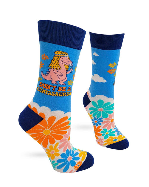 8621. Don't be a Cuntasaurus Women's Crew Socks