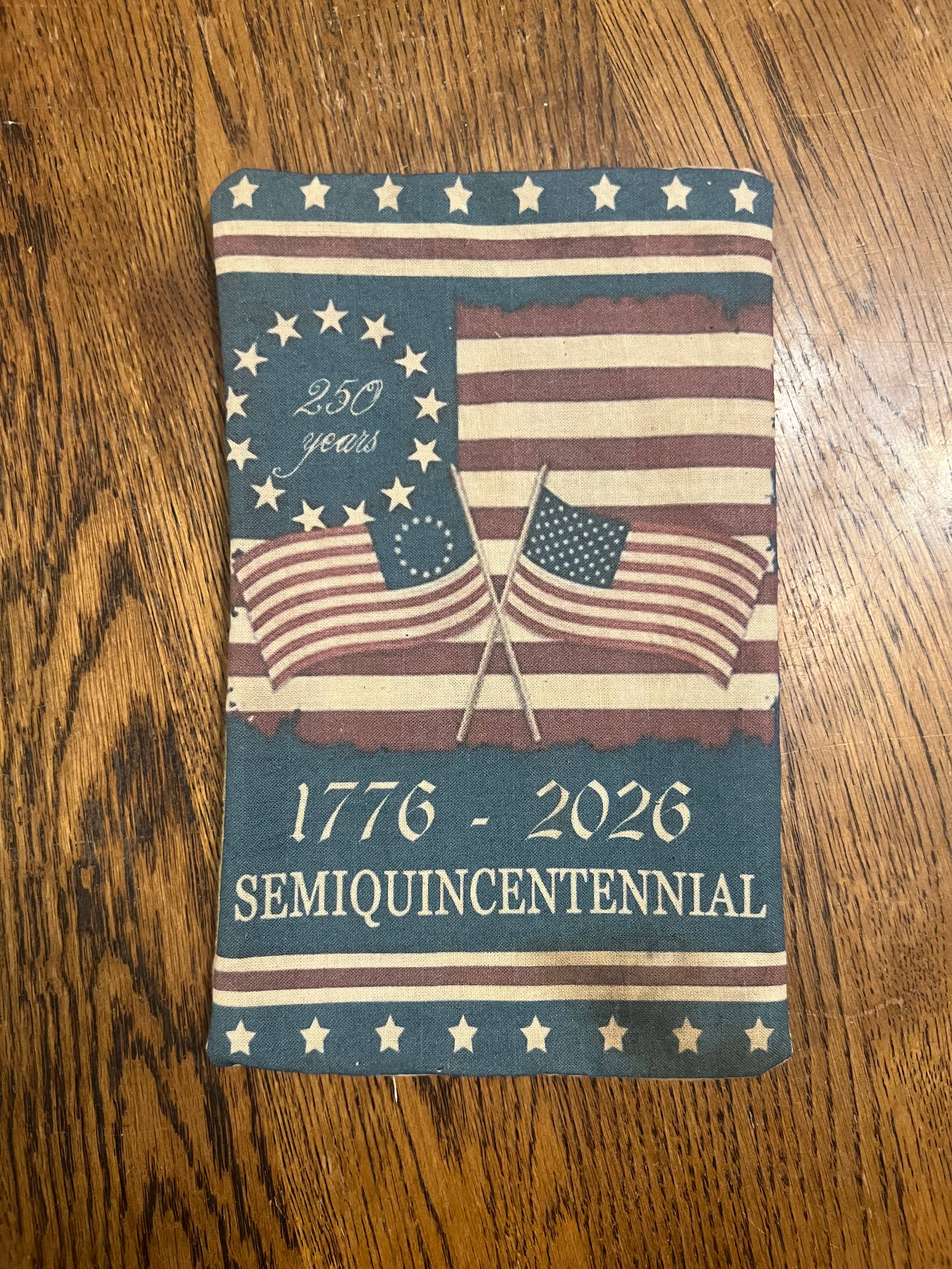 6360. Primitive handmade Printed Americana 5x7" stuffed pillows