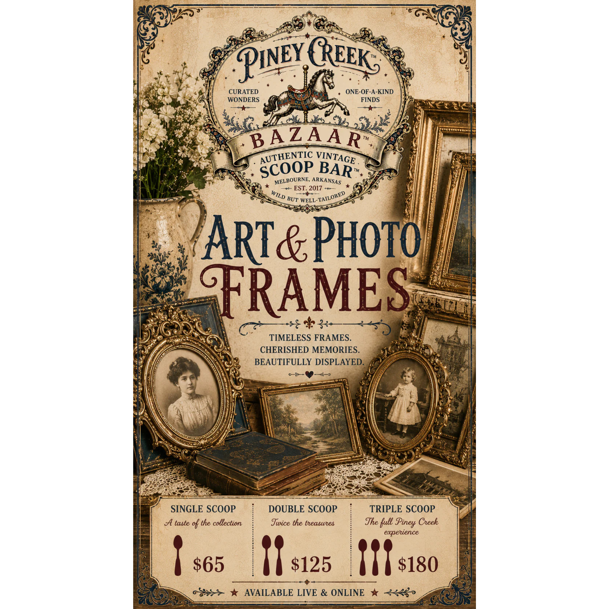 2316. $185 Triple Scoop - Art & Photo Frames