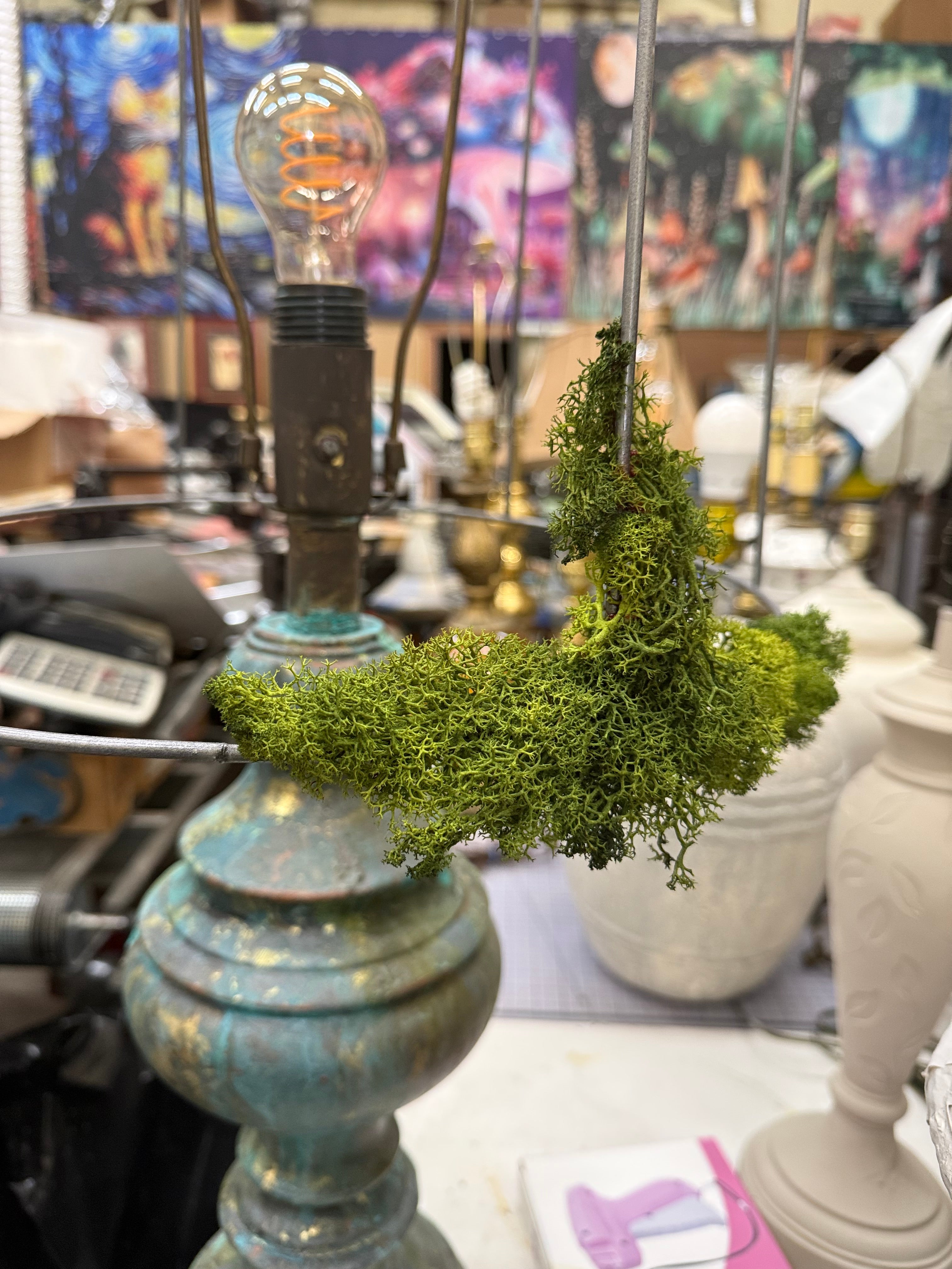 Antiqued Verdigris Urn Table Lamp
Hand-Finished Patina | One of a Kind