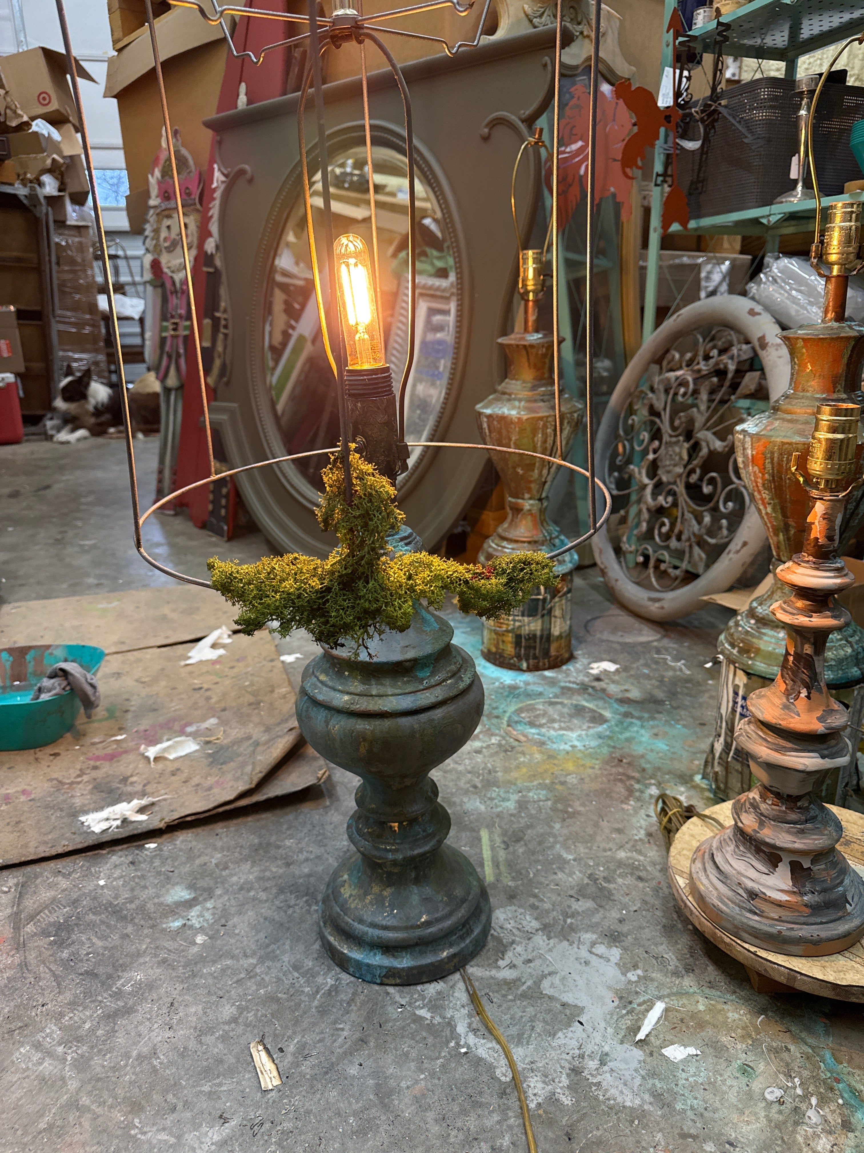 Antiqued Verdigris Urn Table Lamp
Hand-Finished Patina | One of a Kind
