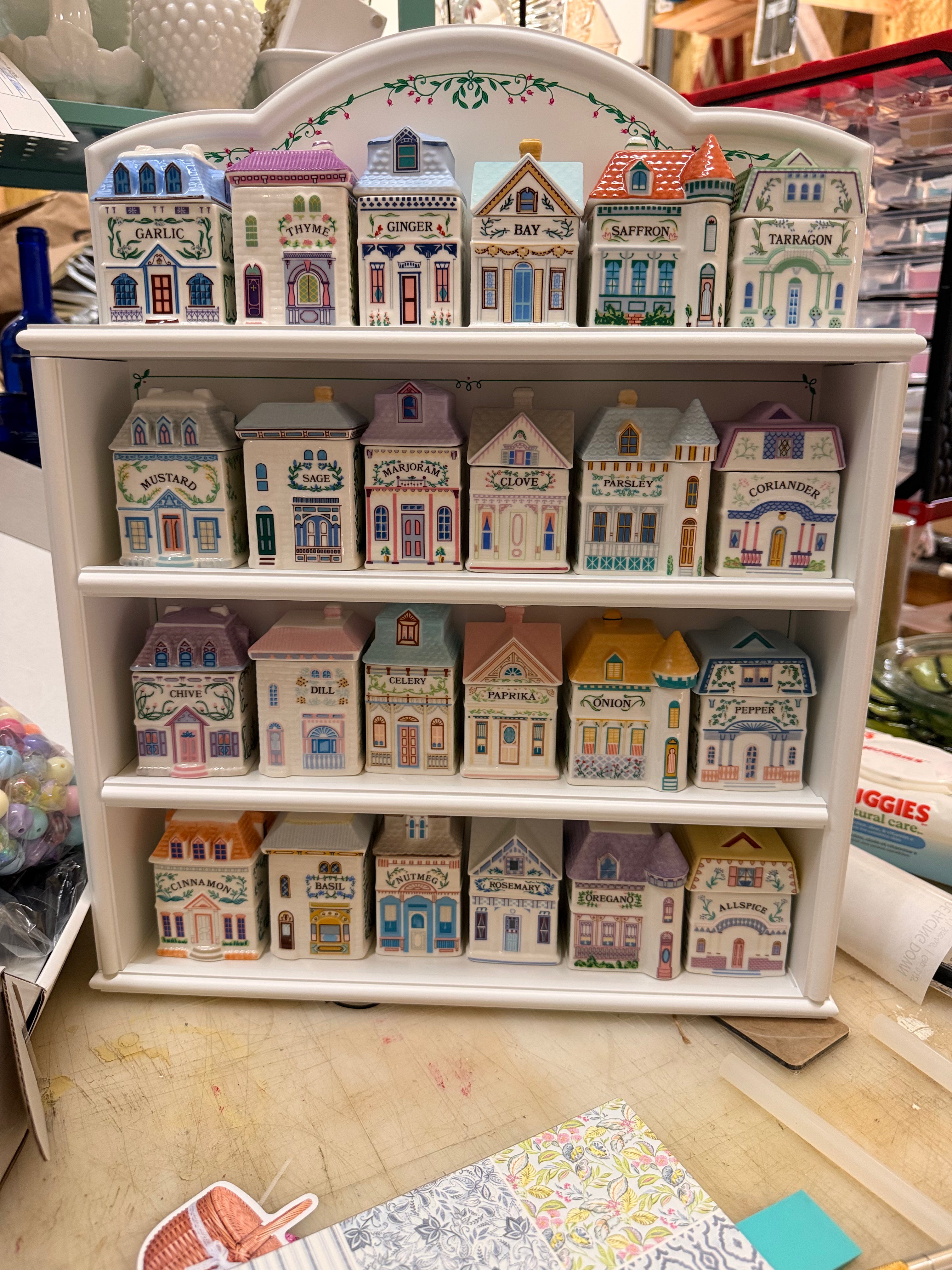 Lenox 24 Piece Spice Village in Spice Rack Holder