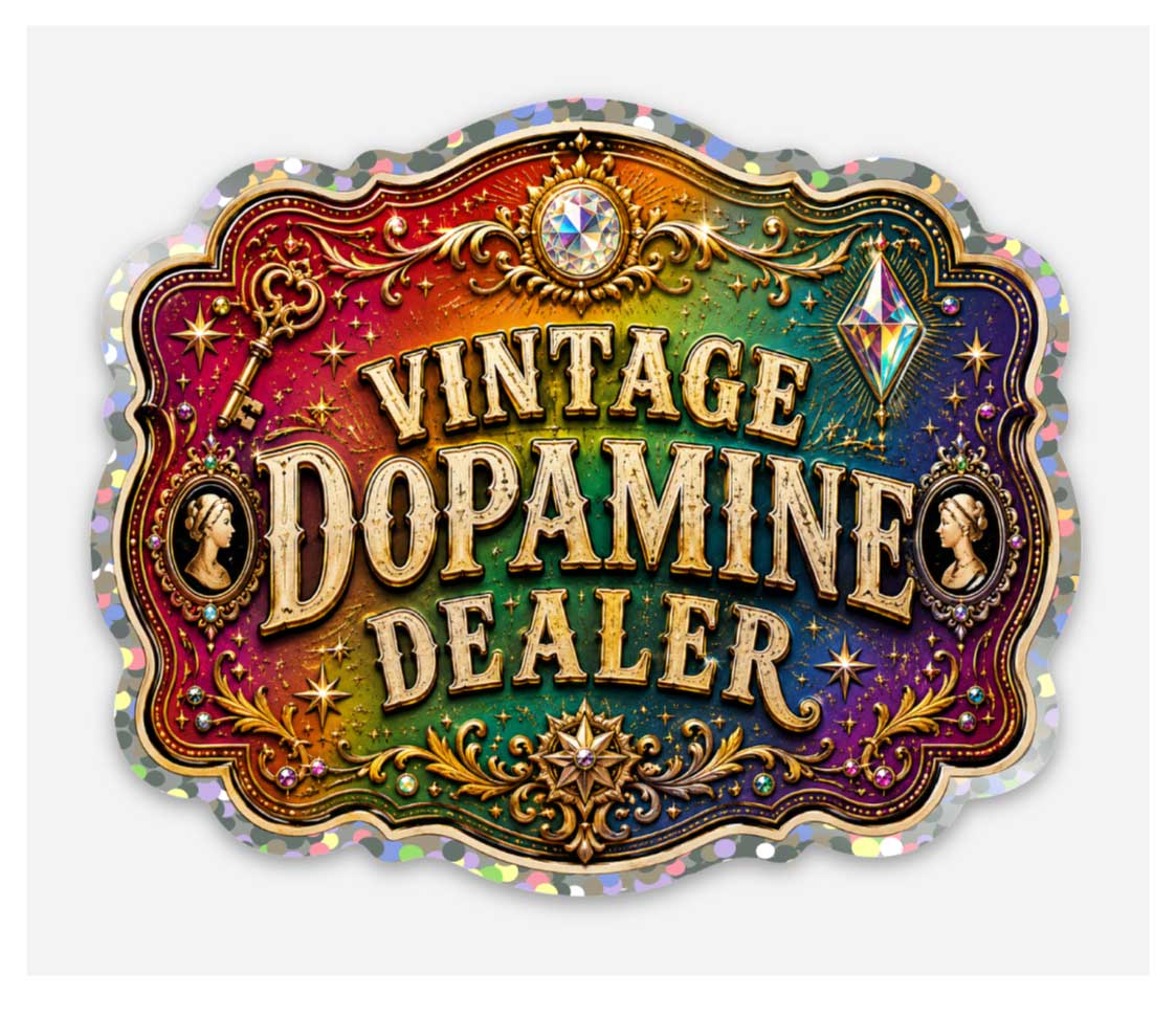 9149. Vintage Dopamine Dealer Sticker